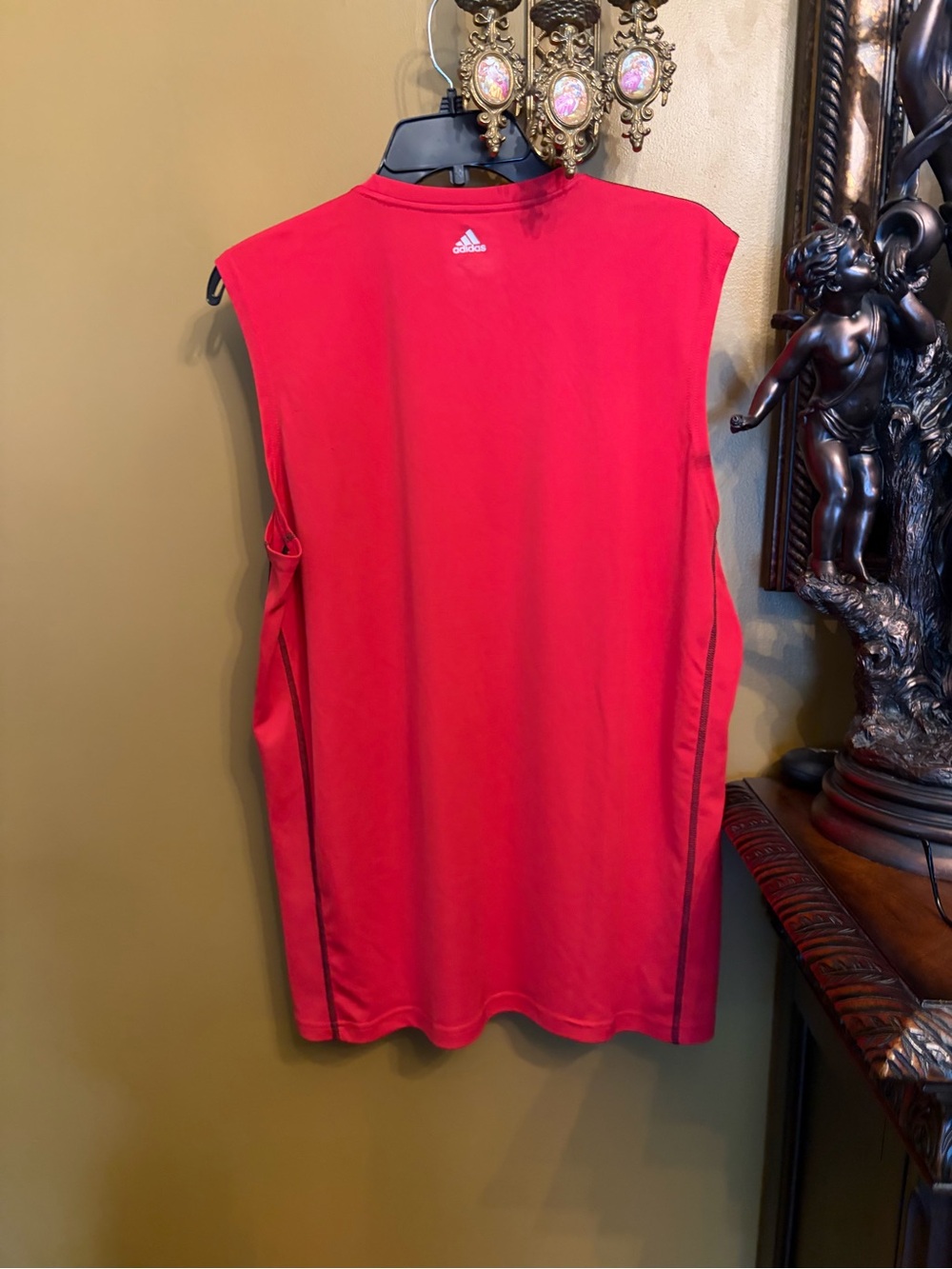 adidas Men’s Bright Red Athletic Tank Top